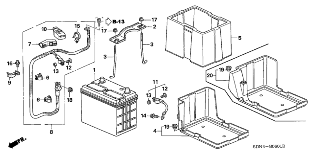 2006 Honda Accord Battery (V6) Diagram