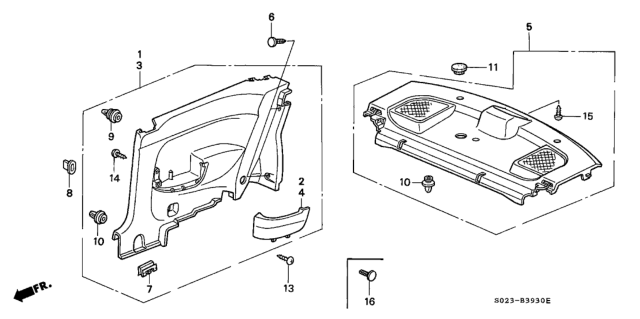 2000 Honda Civic Side Lining Diagram