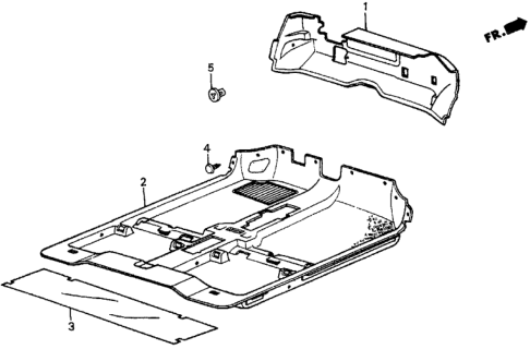 1985 Honda Civic Floor Mat *B34L* (JUNO BLUE) Diagram for 72820-SD9-680ZA