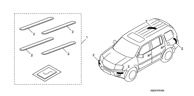 2011 Honda Pilot Bumper Corner Protector Diagram