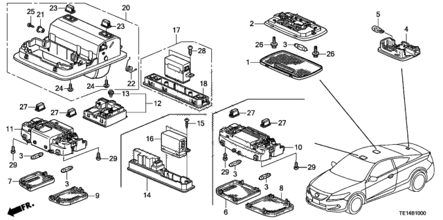 2012 Honda Accord Interior Light Diagram