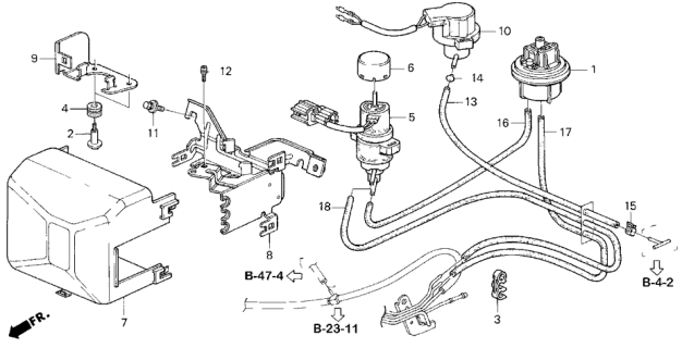 1995 Honda Accord EGR Control Device (V6) Diagram