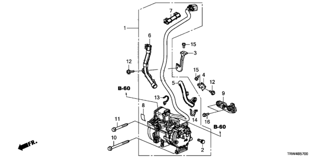 2019 Honda Clarity Plug-In Hybrid Holder B Diagram for 38872-5WJ-A01