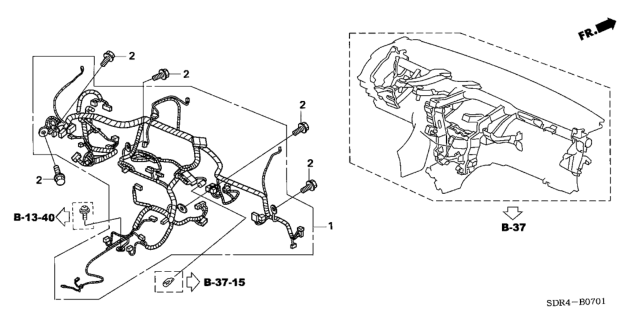 2005 Honda Accord Hybrid 4 Door HYBRID KA 5AT Wire Harness Diagram 2