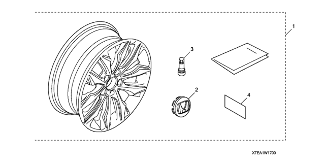 2019 Honda Civic Alloy Wheel Diagram 2