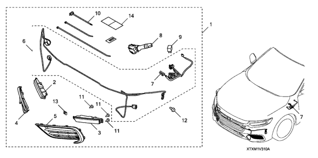 2021 Honda Insight KIT, HARNESS Diagram for 08V31-TXM-100R1