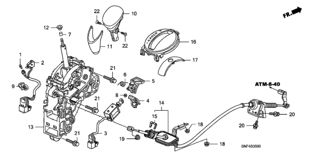 2006 Honda Civic Select Lever Diagram