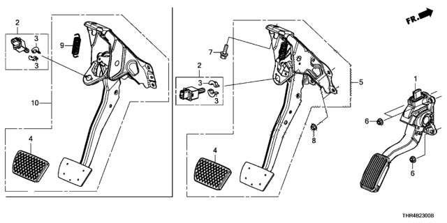 2022 Honda Odyssey Pedal Assy., Accelerator Diagram for 17800-TZ5-A02