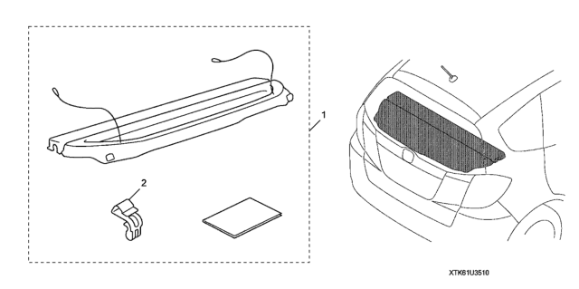 2013 Honda Fit Cargo Cover Diagram