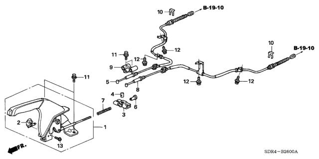 2006 Honda Accord Hybrid 4 Door HYBRID KA 5AT Parking Brake Diagram