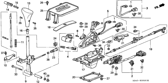 1996 Honda Civic Select Lever Diagram