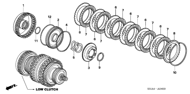 2007 Honda Civic 4 Door EX (NAVIGATION) KA 5AT Clutch (Low) Diagram