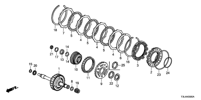 2014 Honda Accord AT Forward Clutch (CVT) Diagram