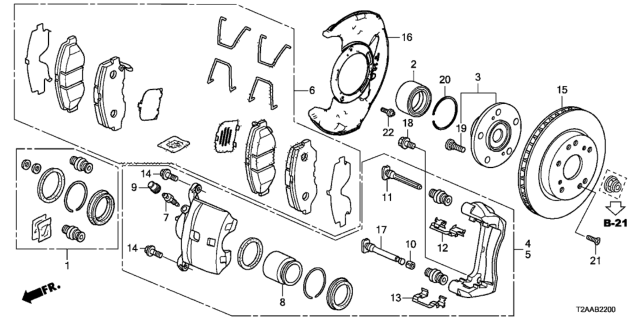 2017 Honda Accord Front Brake Diagram