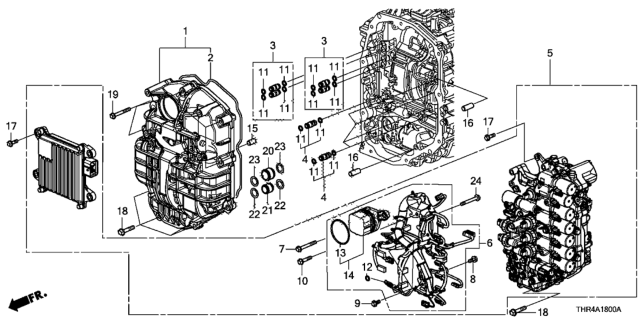 2018 Honda Odyssey Control Set, Hydraulic Diagram for 28010-5MX-A74