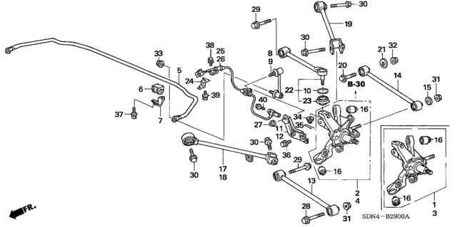 2006 Honda Accord Rear Lower Arm Diagram