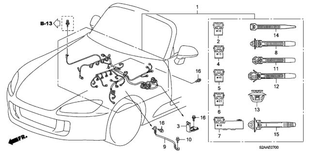 2008 Honda S2000 Engine Wire Harness Diagram