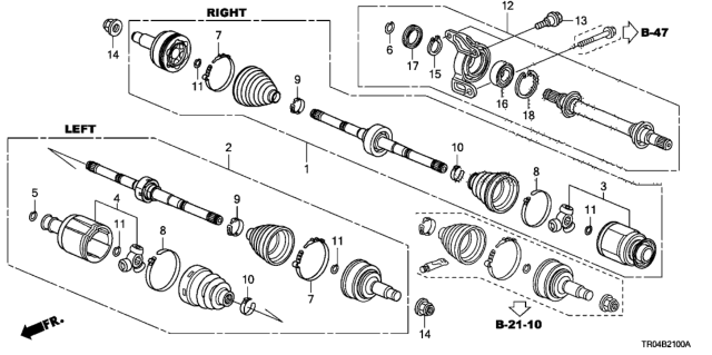 2012 Honda Civic Ring B, Stopper Diagram for 44337-TR0-J90