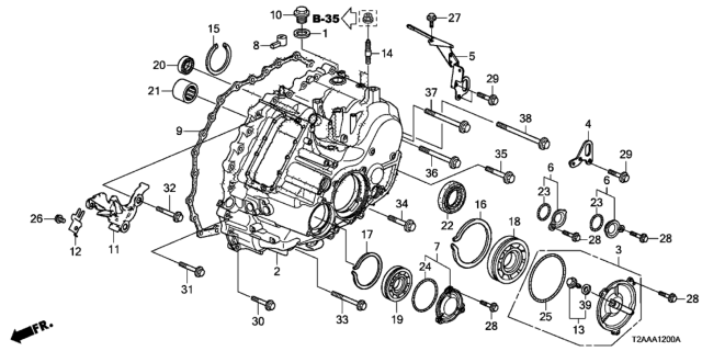 2017 Honda Accord Stay, Engine Wire Harness Holder Diagram for 31281-5G0-A00