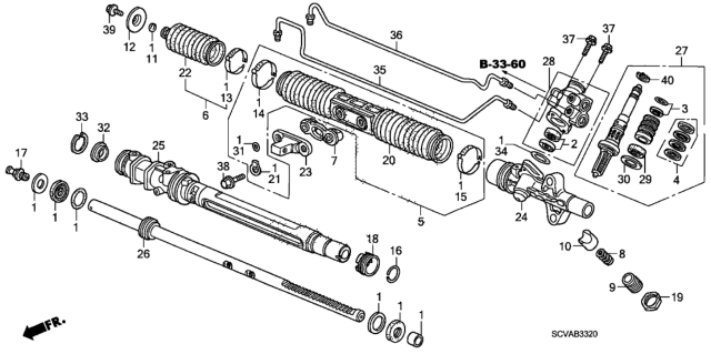 2009 Honda Element Valve Sub-Assy. Diagram for 53641-SCV-A01