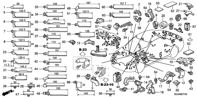 2006 Honda Accord Clip, Nut (6MM) Diagram for 91559-SP0-003