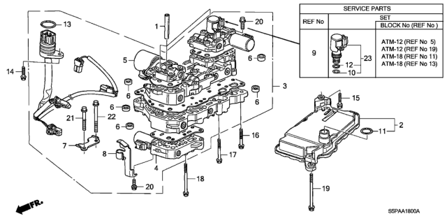 2005 Honda Civic Solenoid Assy. Diagram for 28400-PLY-013