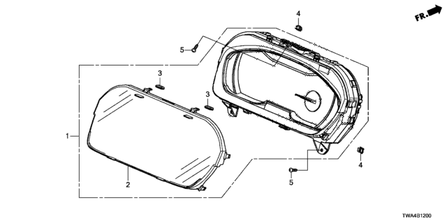 2020 Honda Accord Hybrid Meter Assembly, Combination (Rewritable) Diagram for 78100-TWA-A22