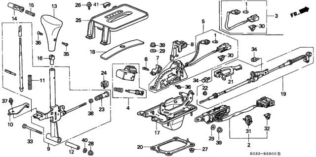 1999 Honda Civic Select Lever Diagram