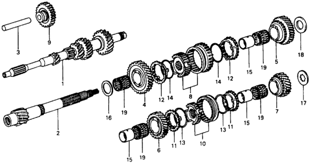 1977 Honda Civic Plate, Thrust Diagram for 23922-634-000