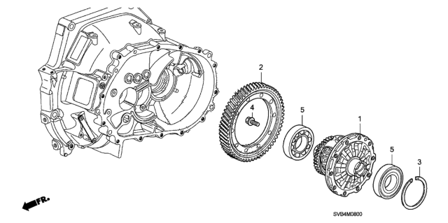 2010 Honda Civic MT Differential (1.8L) Diagram