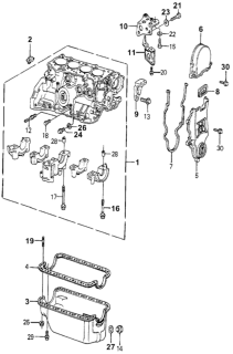 1982 Honda Accord Cover, Insulator Diagram for 11945-PC1-010