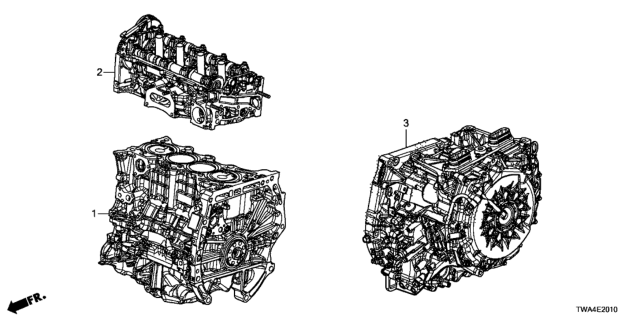 2018 Honda Accord Hybrid General Assembly, Cylinder Head Diagram for 10003-6C1-A01