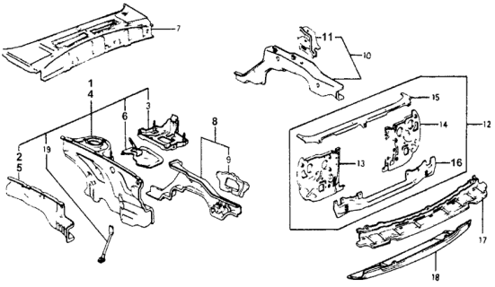 1977 Honda Accord Wheelhouse, R. FR. Diagram for 60051-671-671ZZ