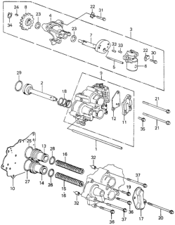 1981 Honda Civic HMT Servo Body - Governor Diagram