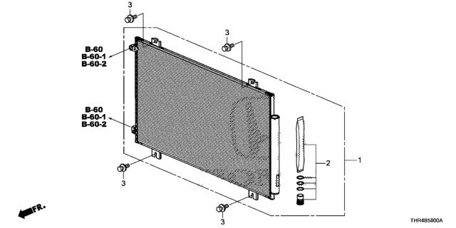 2018 Honda Odyssey A/C Condenser Diagram