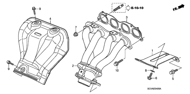 2007 Honda Element Exhaust Manifold Diagram