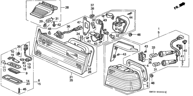 1992 Honda Accord Grommet, Screw (4MM) Diagram for 90521-SE3-003