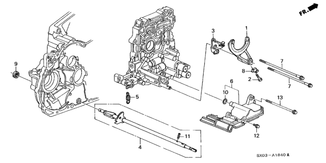 1998 Honda Odyssey 5 Door EX KA 4AT AT ATF Strainer (2.3L) Diagram