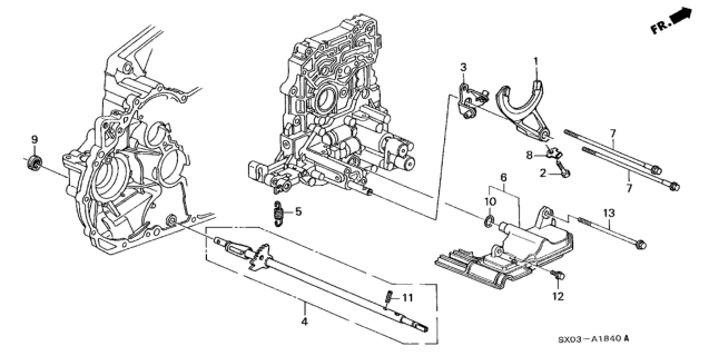 1998 Honda Odyssey Shaft, Control Diagram for 24410-PDW-000