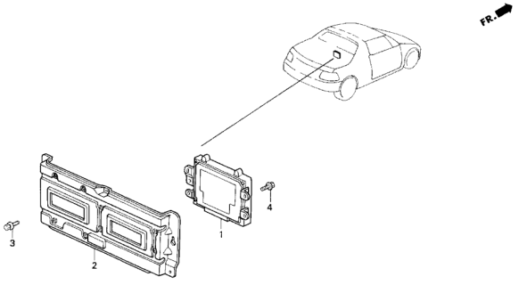 1997 Honda Del Sol 2 Door V-TEC KA 5MT ABS Unit Diagram
