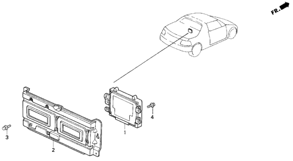 1996 Honda Del Sol ABS Unit Diagram for 39790-SR3-013