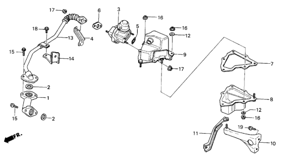 1984 Honda Civic 4 Door GL KA 5MT Air Suction Valve Diagram