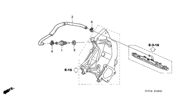 2004 Honda Accord Breather Tube (L4) Diagram