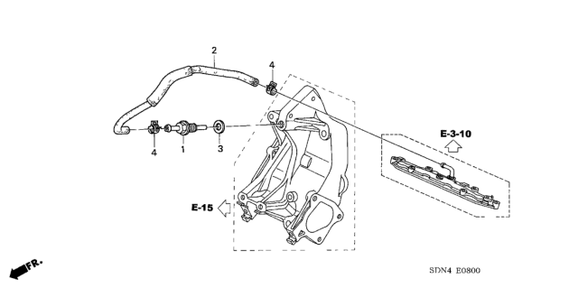 2006 Honda Accord Breather Tube (L4) Diagram