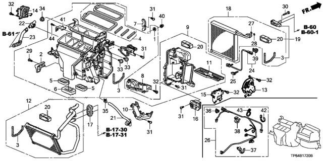 2010 Honda Crosstour Heater Unit Diagram