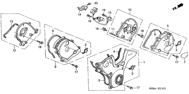 2000 Honda Odyssey Sensor (TDC1-TDC2) Diagram for 37840-P8A-305