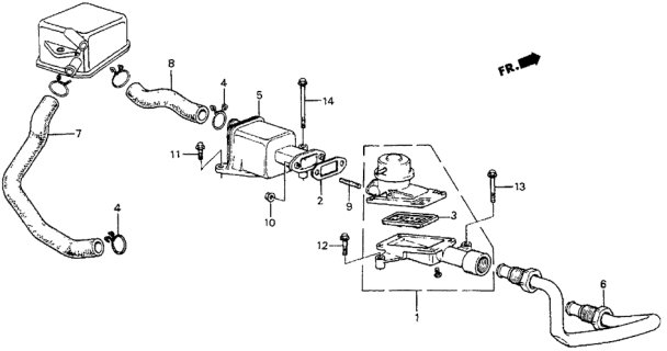 1984 Honda Prelude Pipe, Air Suction Diagram for 18790-PC6-003