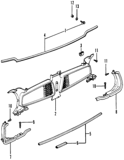 1976 Honda Civic Front Grille Diagram