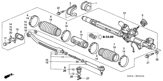 2006 Honda Insight Rack, Power Steering Diagram for 53601-S3Y-A62