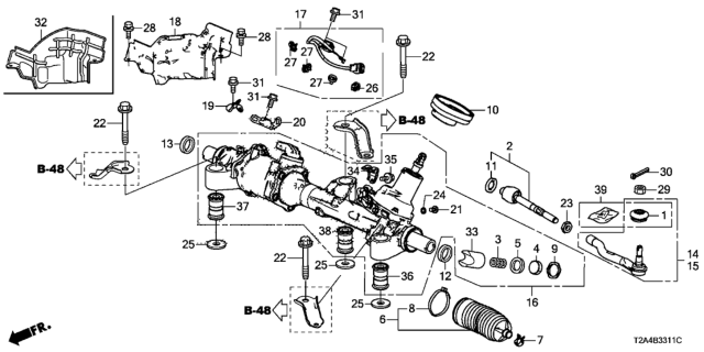 2016 Honda Accord P.S. Gear Box (EPS) (V6) Diagram